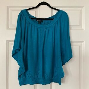 INC International Concepts teal blouse 1X
